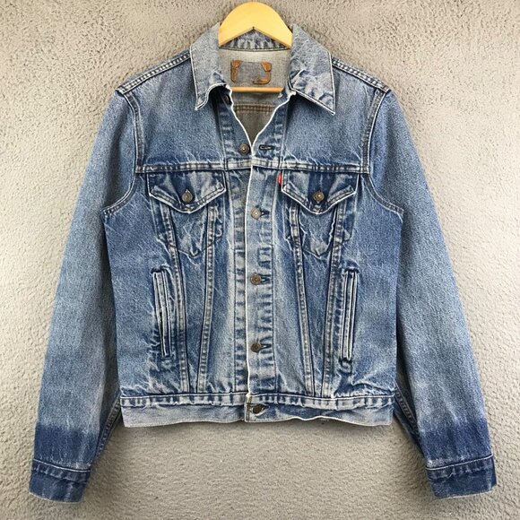 Vintage Levis Denim Jacket Mens M Faded USA